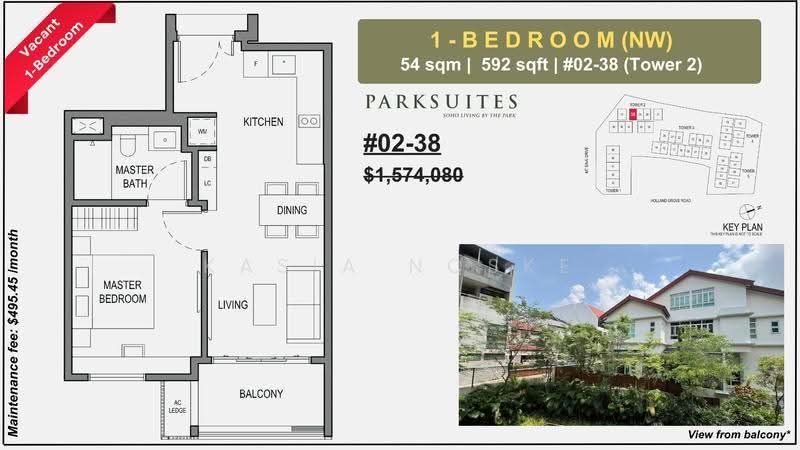 Parksuites, 18 Holland Grove Road, Tanglin / Holland / Bukit Timah, 1 Bedroom, 592 sqft, Condominium For Sale, by Kasia Noske, 500267722 - Master Bedroom - PropertyGuru.com.sg