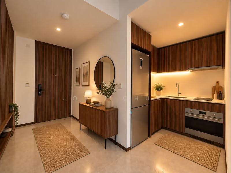 Lentor Modern, Lentor Central, Mandai / Upper Thomson, 2 Bedrooms, 678 sqft, Condominium For Rent, by Jovel Chua, 500267870 - Entrance - PropertyGuru.com.sg