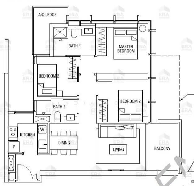 Alex Residences, 28 Alexandra View, Alexandra / Commonwealth, 3 Bedrooms, 904 sqft, Condominium For Rent, by Lydia Low, 500267953 - PropertyGuru.com.sg