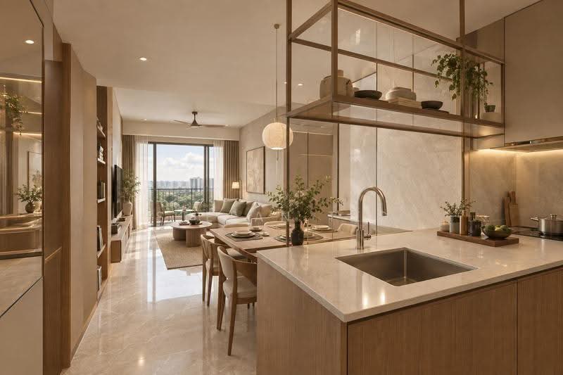 BRAND NEW FREEHOLD 3BEDDER, 1206SQFT NEAR TANJONG PAGAR MRT, Chinatown / Tanjong Pagar, 3 Bedrooms, 1,206 sqft, Condominium For Sale, by Stefan Teo, 500268021 - Living Room - PropertyGuru.com.sg