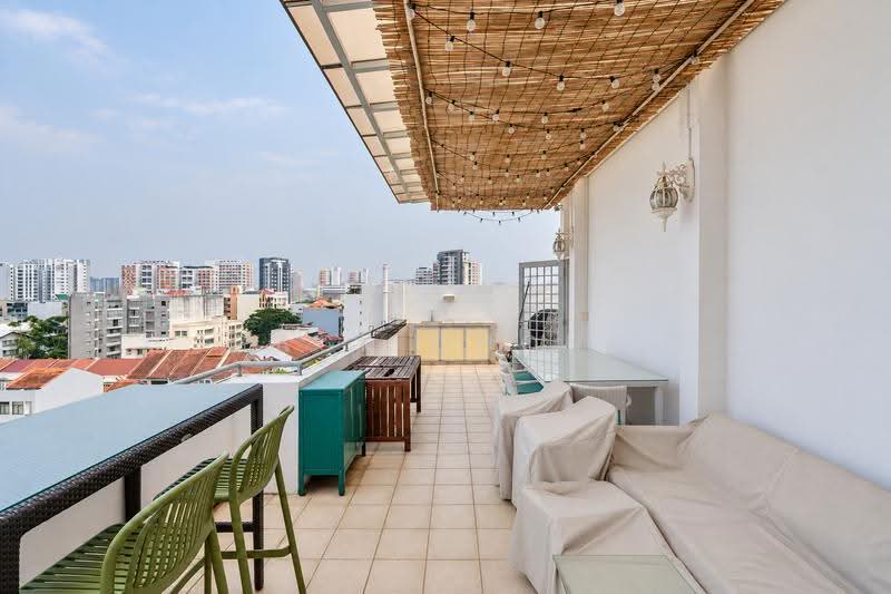 Evergreen View, 15 Lorong 36 Geylang, Eunos / Geylang / Paya Lebar, 2 Bedrooms, 1,593 sqft, Condominium For Sale, by Zack Chong, 500268089 - Balcony - PropertyGuru.com.sg