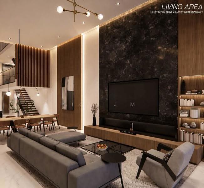 D20 BRAND NEW REBUILT INTER-TERRACE | FREEHOLD | MODERN LUXURY, Upp Thomson | Sembawang hills | Lower Peirce, Ang Mo Kio / Bishan / Thomson, 6 Bedrooms, 5,600 sqft, Terraced House For Sale, by Nigel J M, 500268153 - Living Room - PropertyGuru.com.sg