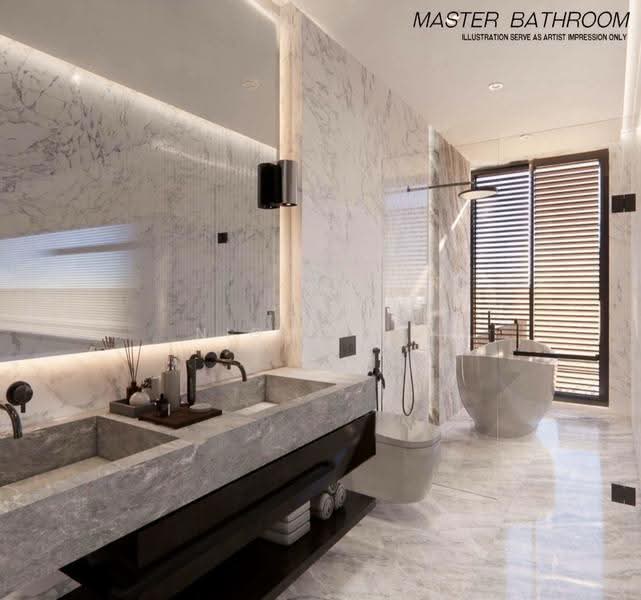 D20 BRAND NEW REBUILT INTER-TERRACE | FREEHOLD | MODERN LUXURY, Upp Thomson | Sembawang hills | Lower Peirce, Ang Mo Kio / Bishan / Thomson, 6 Bedrooms, 5,600 sqft, Terraced House For Sale, by Nigel J M, 500268153 - Bathroom - PropertyGuru.com.sg
