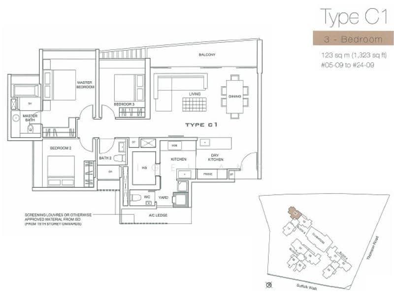 VIVA, 8 Suffolk Walk, Newton / Novena, 3 Bedrooms, 1,324 sqft, Condominium For Rent, by Nigel Ang, 500268288 - PropertyGuru.com.sg
