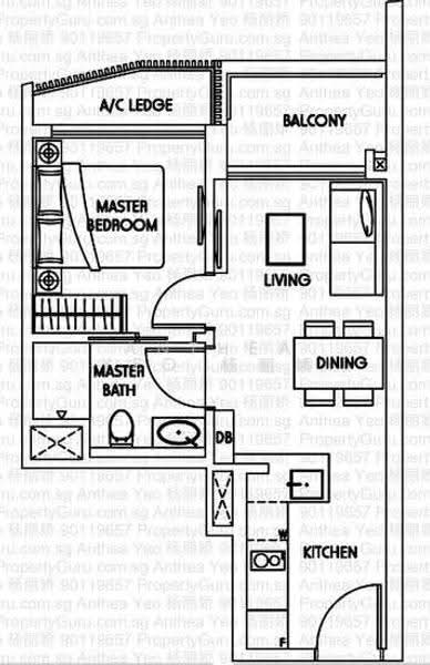 Sky Green, 570 Macpherson Green, Macpherson / Potong Pasir, 1 Bedroom, 474 sqft, Condominium For Rent, by Anthea Yeo 杨丽娇, 500268886 - PropertyGuru.com.sg