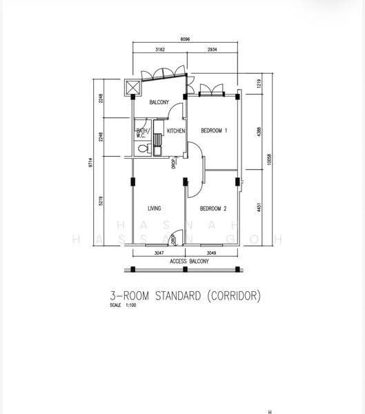 97 Jalan Dua, 97 Jalan Dua, Eunos / Geylang / Paya Lebar, 2 Bedrooms, 603 sqft, HDB Flat For Sale, by Hasnah Hassan Goh, 500269119 - PropertyGuru.com.sg