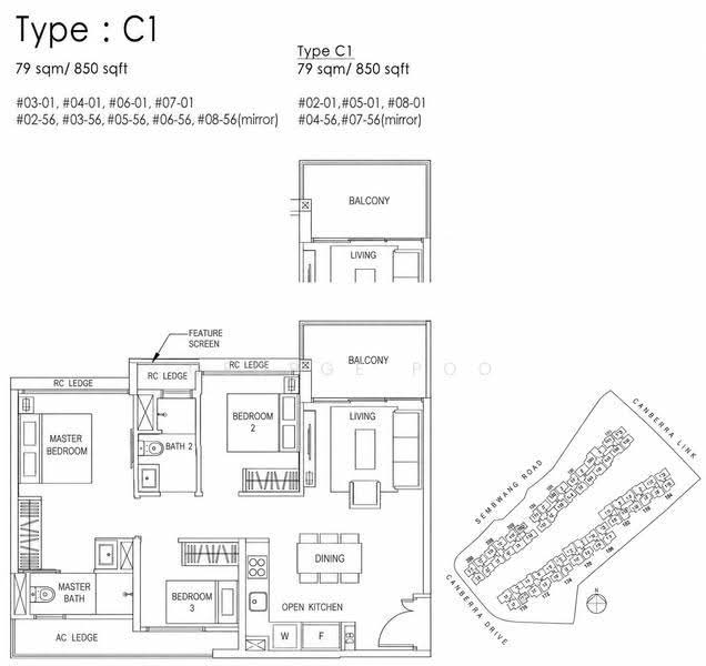 The Visionaire, 196 Canberra Drive, Sembawang / Yishun, 3 Bedrooms, 850 sqft, Condominium For Rent, by George Poo, 500269195 - PropertyGuru.com.sg