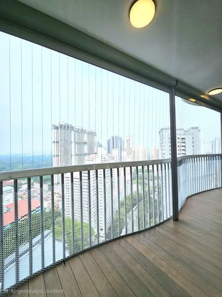 Queens Peak, 3 Dundee Road, Alexandra / Commonwealth, 3 Bedrooms, 947 sqft, Condominium For Sale, by Raymond Tan, 500269399 - Balcony with Superb Greenery View - PropertyGuru.com.sg