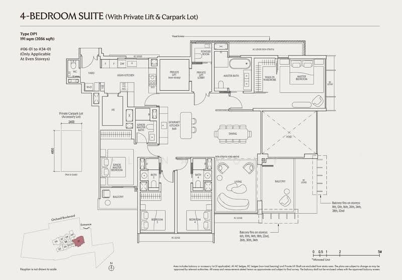 UPPERHOUSE at Orchard Boulevard, 22 Orchard Boulevard, Tanglin / Holland / Bukit Timah, 2 Bedrooms, 700 sqft, Condominium For Sale, by Elena Rony, 500269407 - PropertyGuru.com.sg