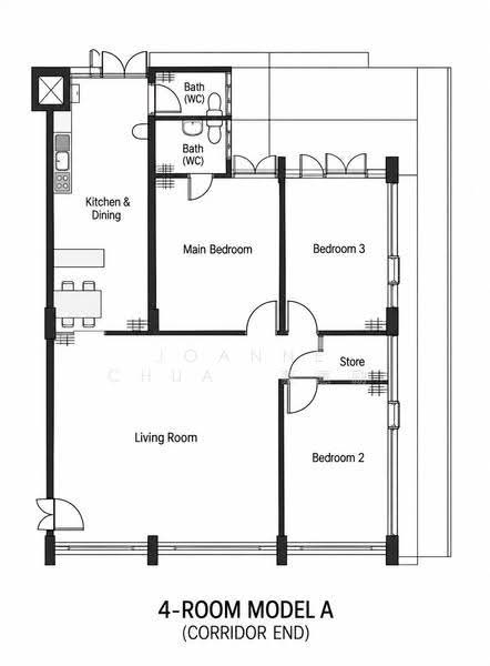 113 Ang Mo Kio Avenue 4, 113 Ang Mo Kio Avenue 4, Ang Mo Kio / Bishan / Thomson, 3 Bedrooms, 990 sqft, HDB Flat For Rent, by Joanne Chua 蔡蕙励, 500269476 - PropertyGuru.com.sg