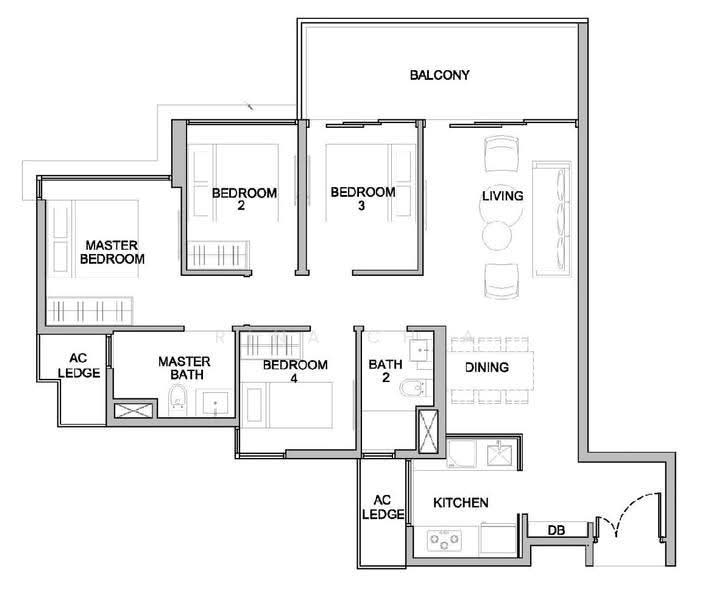 Kingsford Waterbay, 84 Upper Serangoon View, Hougang / Punggol / Sengkang, 4 Bedrooms, 1,033 sqft, Condominium For Sale, by Rina Chia, 500269559 - PropertyGuru.com.sg