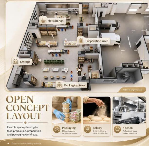 Food Point @ Tai Seng, 50 Playfair Road, Macpherson / Potong Pasir, 1,679 sqft, Light Industrial (B1) For Sale, by Cai Junhui (Ed), 500269630 - Kitchen - CommercialGuru.com.sg