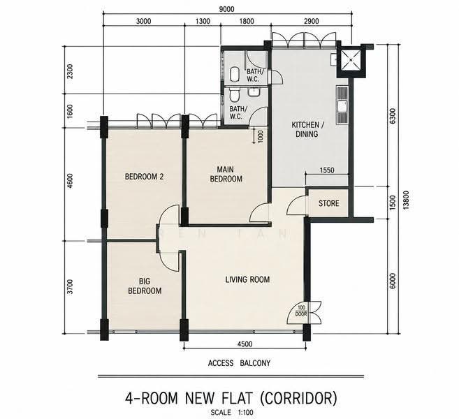 701 Hougang Avenue 2, 701 Hougang Avenue 2, Hougang / Punggol / Sengkang, 3 Bedrooms, 990 sqft, HDB Flat For Rent, by Ren Tan, 500269667 - PropertyGuru.com.sg