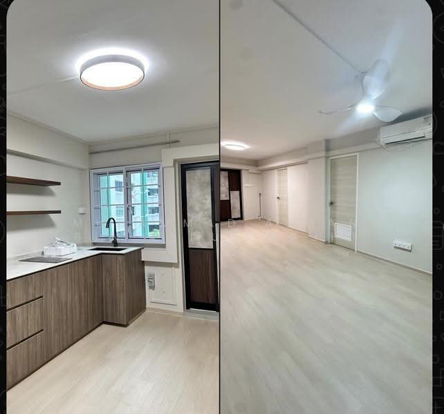 241 Yishun Ring Road, 241 Yishun Ring Road, Sembawang / Yishun, 3 Bedrooms, 950 sqft, HDB Flat For Rent, by Muhammad Alman Bin Abdul Majid, 500270377 - Kitchen n living - PropertyGuru.com.sg