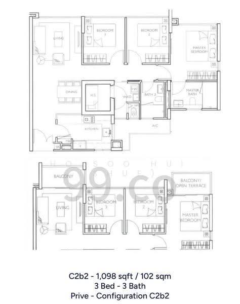 Prive, 39 Punggol Field, Hougang / Punggol / Sengkang, 3 Bedrooms, 1,089 sqft, Condominium For Rent, by Ho Soo Hui (Shue), 500270546 - PropertyGuru.com.sg