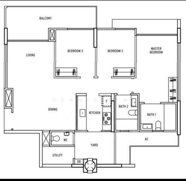 Treasure Crest, 52 Anchorvale Crescent, Hougang / Punggol / Sengkang, 3 Bedrooms, 1,152 sqft, Condominium For Sale, by Dennis Lim, 500270786 - PropertyGuru.com.sg