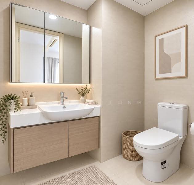 Skies Miltonia, 31 Miltonia Close, Sembawang / Yishun, 3 Bedrooms, 2,551 sqft, Condominium For Sale, by Eileen Leong, 500271070 - Bathroom (AI used for Design Ideas) - PropertyGuru.com.sg