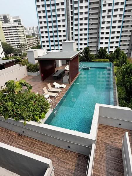 NoMa, 333 Guillemard Road, Eunos / Geylang / Paya Lebar, 4 Bedrooms, 1,335 sqft, Condominium For Rent, by Janelle Toh (杜京穎), 500271310 - Pool View from Rear Balcony - PropertyGuru.com.sg
