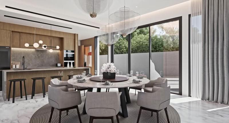 Brand New Detached with Pool & Lift at Mount Sinai. 1km to Henry Park Pri, Mount Sinai Road, Holland Grove Road, Tanglin / Holland / Bukit Timah, 6 Bedrooms, 12,239 sqft, Detached House For Sale, by Ms. Georgie, 500271347 - Dining Room - PropertyGuru.com.sg