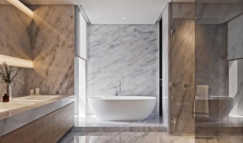 Brand New Detached with Pool & Lift at Mount Sinai. 1km to Henry Park Pri, Mount Sinai Road, Holland Grove Road, Tanglin / Holland / Bukit Timah, 6 Bedrooms, 12,239 sqft, Detached House For Sale, by Ms. Georgie, 500271347 - Bathroom - PropertyGuru.com.sg