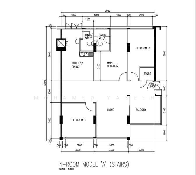 535 Hougang Street 52, 535 Hougang Street 52, Hougang / Punggol / Sengkang, 3 Bedrooms, 1,216 sqft, HDB Flat For Sale, by Mohamed Yaseen, 500271435 - PropertyGuru.com.sg