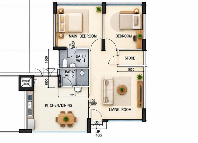 102 Potong Pasir Avenue 1, 102 Potong Pasir Avenue 1, Macpherson / Potong Pasir, 2 Bedrooms, 797 sqft, HDB Flat For Sale, by Pius Yap Chih Hong 叶智弘, 500271440 - PropertyGuru.com.sg
