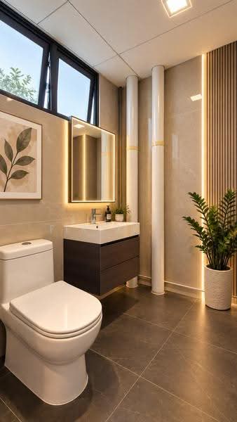 Oxley BizHub 2, 62 Ubi Road 1, Eunos / Geylang / Paya Lebar, 1,023 sqft, Light Industrial (B1) For Rent, by Sheela Ferozkhan, 500271453 - Bathroom - CommercialGuru.com.sg