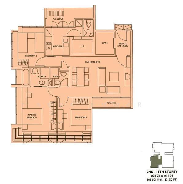 Balmoral Heights, 8 Balmoral Crescent, Tanglin / Holland / Bukit Timah, 3 Bedrooms, 1,163 sqft, Apartment For Rent, by Arun Kumar, 500271550 - PropertyGuru.com.sg