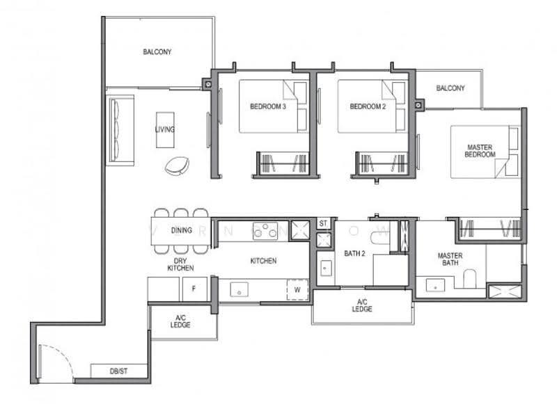 Park Colonial, 2 Woodleigh Lane, Macpherson / Potong Pasir, 3 Bedrooms, 915 sqft, Condominium For Rent, by Vernon Low, 500271569 - PropertyGuru.com.sg