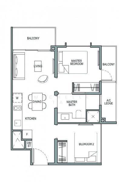 Park Colonial, 6 Woodleigh Lane, Macpherson / Potong Pasir, 2 Bedrooms, 570 sqft, Condominium For Rent, by Michelle Tan, 500271589 - PropertyGuru.com.sg