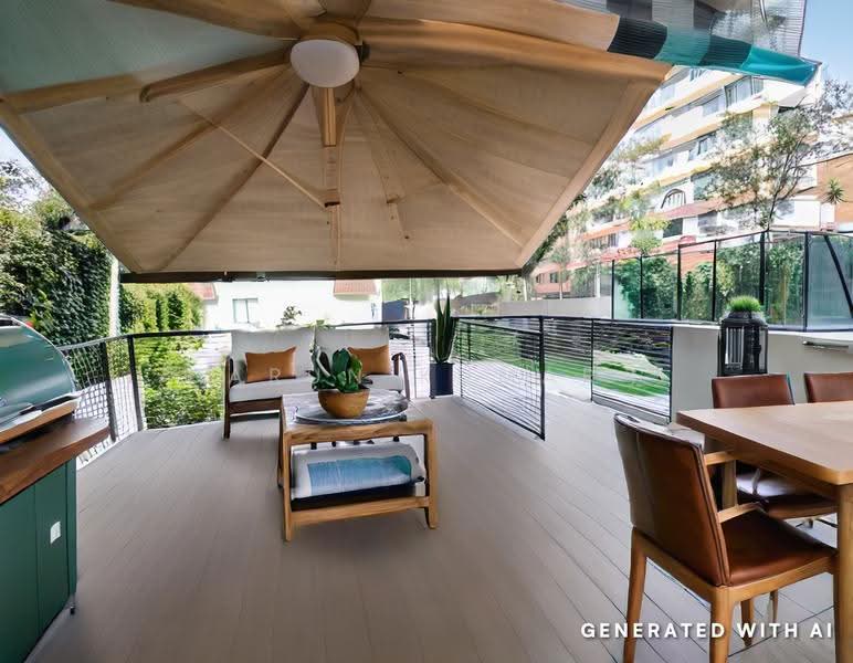 Chestnut Residences, 2 Jalan Emas Urai, Dairy Farm / Bukit Panjang / Choa Chu Kang, 4 Bedrooms, 3,498 sqft, Terraced House For Rent, by Arun Kumar, 500271762 - Balcony - PropertyGuru.com.sg