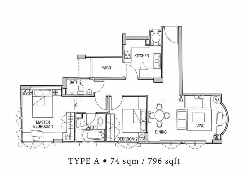 FREEHOLD 2 Bed 2 Bath Near Great World, 20 Kay Poh Road, Tanglin / Holland / Bukit Timah, 2 Bedrooms, 796 sqft, Apartment For Sale, by Jesley Lim, 500271843 - PropertyGuru.com.sg