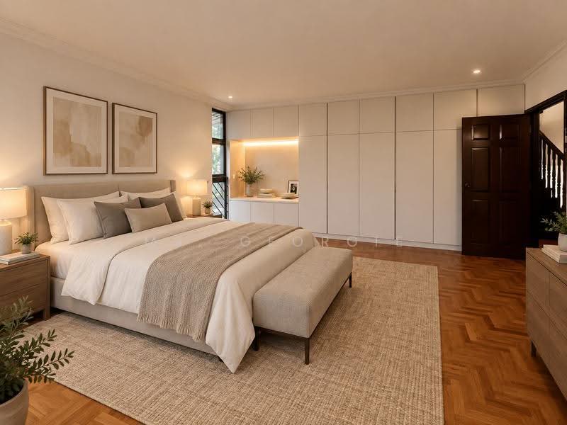 Charming Renovated Corner Semi-Detached at Coronation Rd.1km to Nanyang Primary & Raffles Girls Pri, Coronation Road, Kingsmead Road, Duchess Road, Tanglin / Holland / Bukit Timah, 6 Bedrooms, 4,000 sqft, Semi-Detached House For Rent, by Ms. Georgie, 500271889 - Virtually Staged Bedroom - PropertyGuru.com.sg