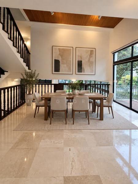 Charming Renovated Corner Semi-Detached at Coronation Rd.1km to Nanyang Primary & Raffles Girls Pri, Coronation Road, Kingsmead Road, Duchess Road, Tanglin / Holland / Bukit Timah, 6 Bedrooms, 4,000 sqft, Semi-Detached House For Rent, by Ms. Georgie, 500271889 - Virtually Staged Dining Area - PropertyGuru.com.sg