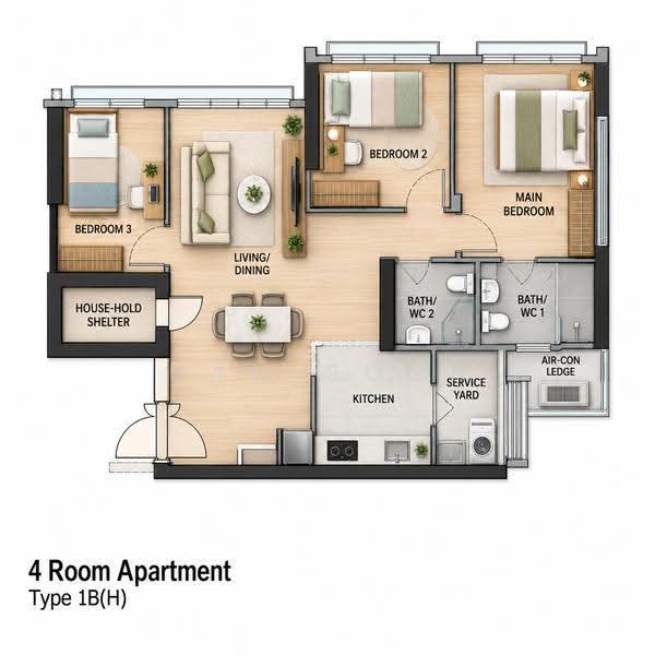 408A Northshore Drive, 408A Northshore Drive, Hougang / Punggol / Sengkang, 3 Bedrooms, 1,011 sqft, HDB Flat For Sale, by Dan Soon, 500271892 - PropertyGuru.com.sg