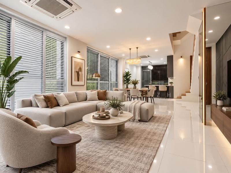 Century Woods, Woodgrove View, Admiralty / Woodlands, 4 Bedrooms, 3,010 sqft, Terraced House For Sale, by Kerene Ong Zhi Qi, 500271932 - Living Room - PropertyGuru.com.sg