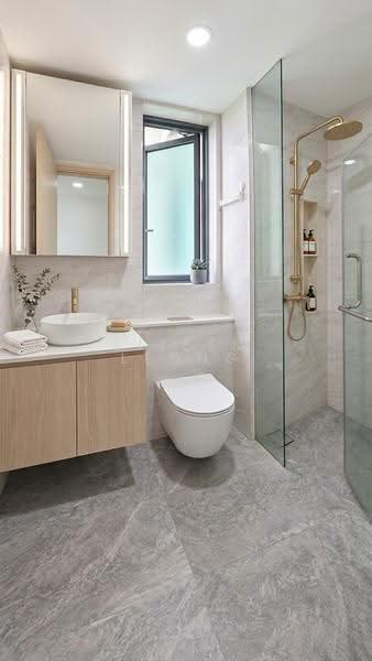 Normanton Park, 51 Normanton Park, Buona Vista / West Coast / Clementi New Town, 3 Bedrooms, 829 sqft, Condominium For Sale, by Eileen Leong, 500271987 - Common Toilet - AI: Perspective Design - PropertyGuru.com.sg