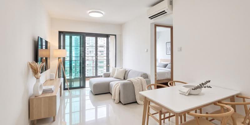 Normanton Park, 51 Normanton Park, Buona Vista / West Coast / Clementi New Town, 3 Bedrooms, 829 sqft, Condominium For Sale, by Eileen Leong, 500271987 - Living Room - Use AI: Perspective Design - PropertyGuru.com.sg