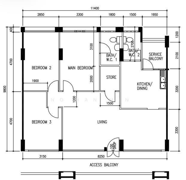 324 Tah Ching Road, 324 Tah Ching Road, Boon Lay / Jurong / Tuas, 3 Bedrooms, 1,141 sqft, HDB Flat For Sale, by Ng Han Min, 500272006 - PropertyGuru.com.sg