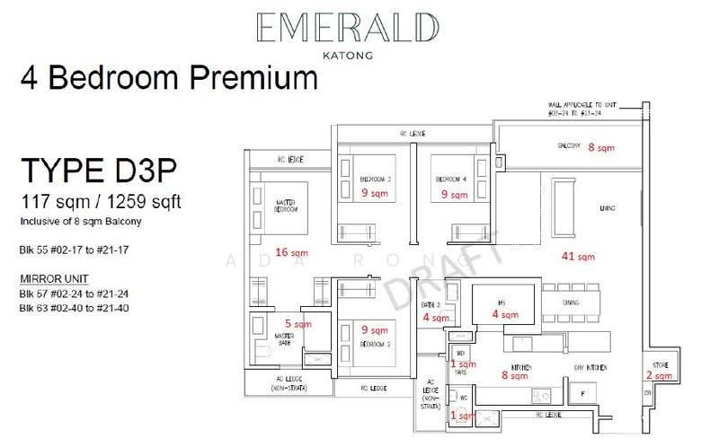 Emerald of Katong, Jalan Tembusu, East Coast / Marine Parade, 4 Bedrooms, 1,259 sqft, Condominium For Sale, by Ada Rong, 500272028 - PropertyGuru.com.sg
