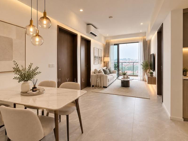 AMO Residence, 21 Ang Mo Kio Rise, Ang Mo Kio / Bishan / Thomson, 2 Bedrooms, 678 sqft, Condominium For Sale, by Phyllis Tan, 500272258 - AI generated with furnitures and lights - PropertyGuru.com.sg