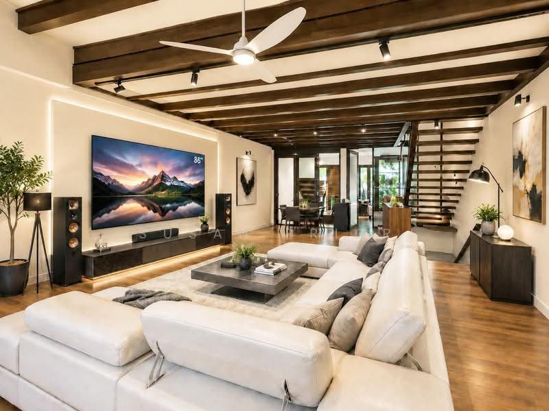 Emerald Hill Trendy 2+ Study+ Roof Terrace, Emerald Hill Road, Orchard / River Valley, 4 Bedrooms, 2,600 sqft, Conservation House For Rent, by Susan Prior, 500272469 - Living Room - PropertyGuru.com.sg