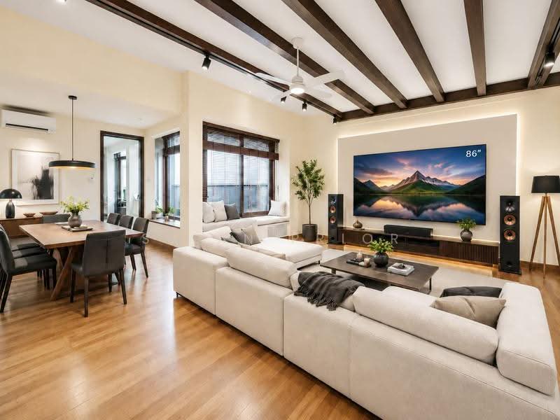 Emerald Hill Trendy 2+ Study+ Roof Terrace, Emerald Hill Road, Orchard / River Valley, 4 Bedrooms, 2,600 sqft, Conservation House For Rent, by Susan Prior, 500272469 - Living Room - PropertyGuru.com.sg