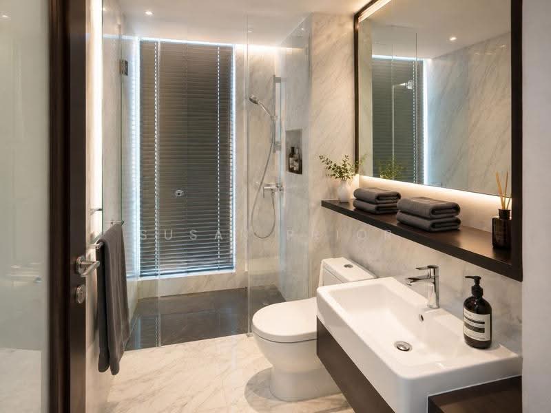 Emerald Hill Trendy 2+ Study+ Roof Terrace, Emerald Hill Road, Orchard / River Valley, 4 Bedrooms, 2,600 sqft, Conservation House For Rent, by Susan Prior, 500272469 - Bathroom - PropertyGuru.com.sg