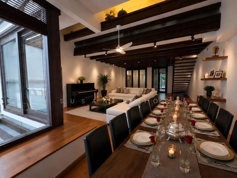 Emerald Hill Trendy 2+ Study+ Roof Terrace, Emerald Hill Road, Orchard / River Valley, 4 Bedrooms, 2,600 sqft, Conservation House For Rent, by Susan Prior, 500272469 - Living Room - PropertyGuru.com.sg