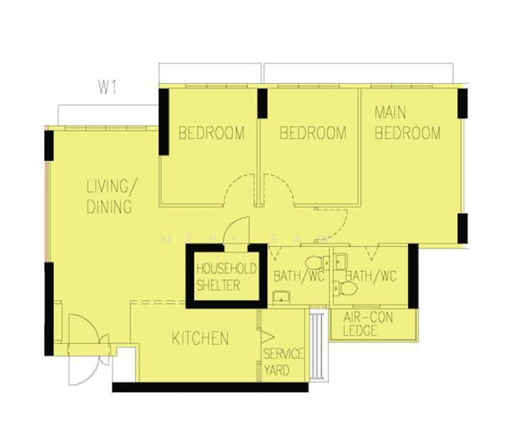 115B Jalan Ayer, 115B Jalan Ayer, Eunos / Geylang / Paya Lebar, 3 Bedrooms, 1,001 sqft, HDB Flat For Sale, by Merl Saw, 500272595 - PropertyGuru.com.sg