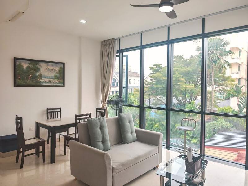 M Suites, 65 Lorong Melayu, Eunos / Geylang / Paya Lebar, 3 Bedrooms, 1,044 sqft, Condominium For Rent, by Bridget Tan, 500272596 - Living Room - PropertyGuru.com.sg