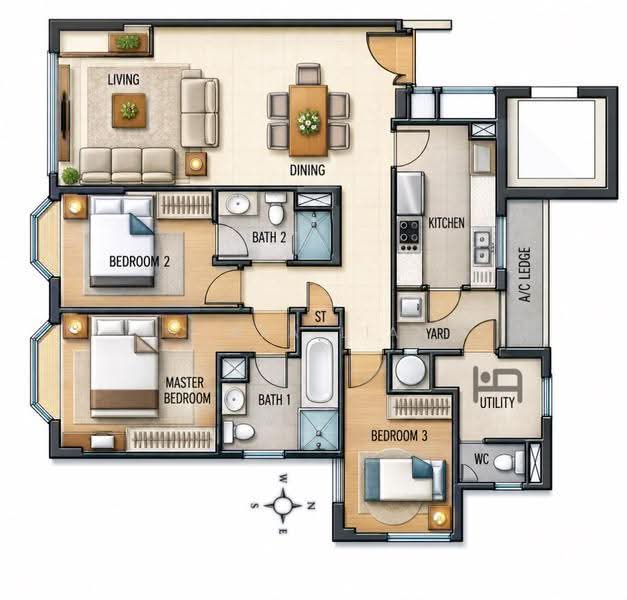 Evergreen Park, 31 Hougang Avenue 7, Hougang / Punggol / Sengkang, 3 Bedrooms, 1,066 sqft, Condominium For Sale, by Clara Lian, 500272763 - PropertyGuru.com.sg