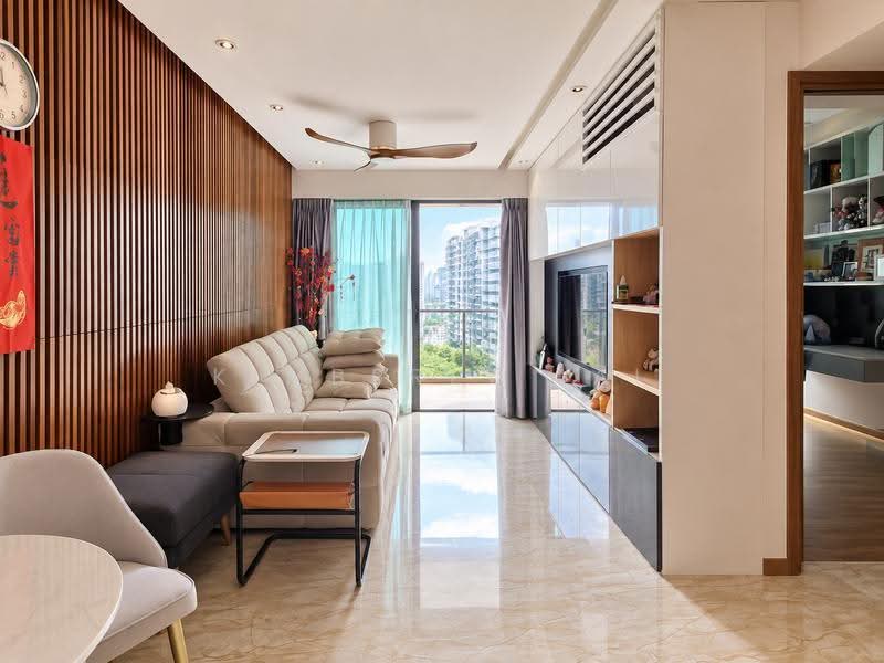 For 3-4 pax families, 2B2B with garden/park access. 1km to pri sch., Hougang / Punggol / Sengkang, 3 Bedrooms, 711 sqft, Condominium For Sale, by Kimberly Lai, 500272875 - Living Room - PropertyGuru.com.sg