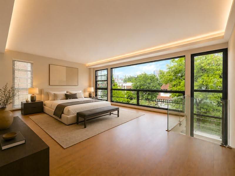 TOP SOON! Over 7100sqft Best Value Brand New Semi-D, Tanglin / Holland / Bukit Timah, 5 Bedrooms, 7,133 sqft, Semi-Detached House For Sale, by Yvonne Tang, 500272933 - Master Bedroom - PropertyGuru.com.sg